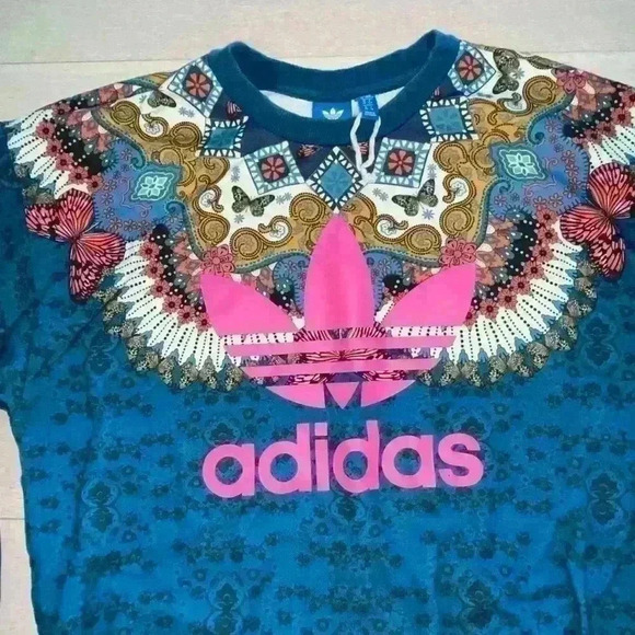 WOMENS Adidas x Farm Rio Borbomix Crew Neck Sweatshirt | XS extra small - Picture 6 of 14